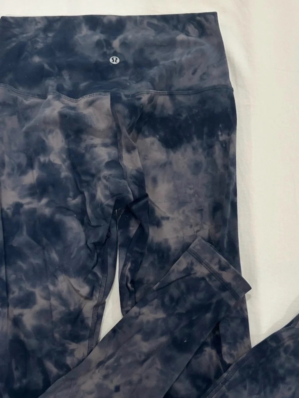 lululemon athletica Tie-Dye Black & Gray High-Rise Leggings